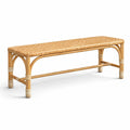 Rattanbank Rechteckig Natur 120x40x45cm
