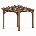 Holzpergola aus Kiefer quadratisch Braun 300x300x250cm