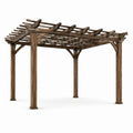 Kiefernholz Pergola Freistehend Braun 300x400x250cm