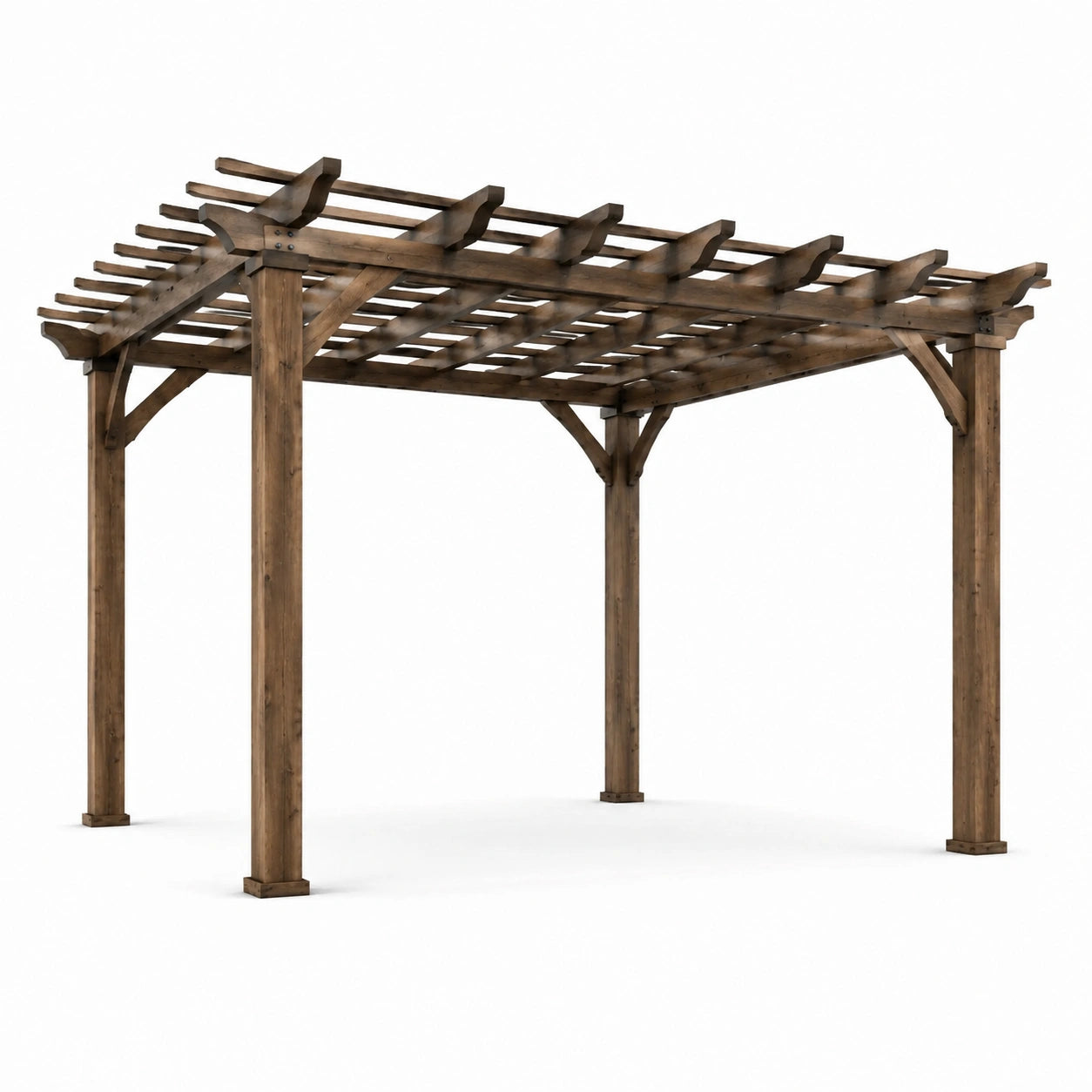 Kiefernholz Pergola Freistehend Braun 300x400x250cm