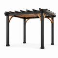 Metall und Holz Pergola Rechteckig