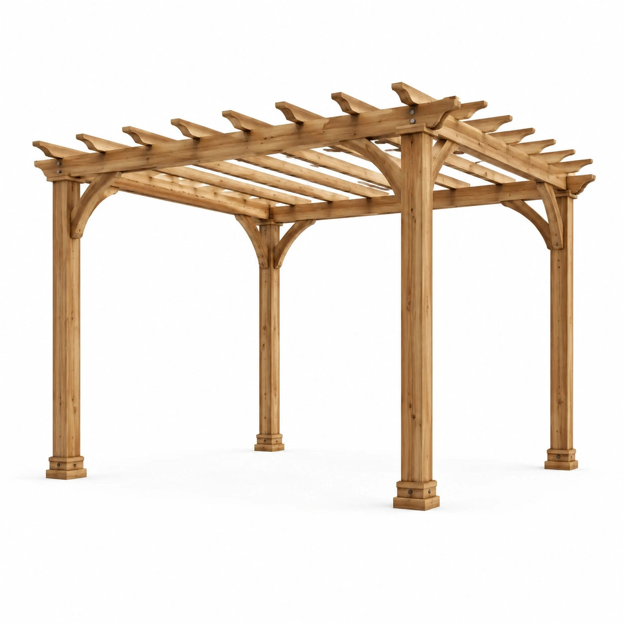 Holzpergola Kiefernholz Natur 300 cm x 300 cm x 250 cm