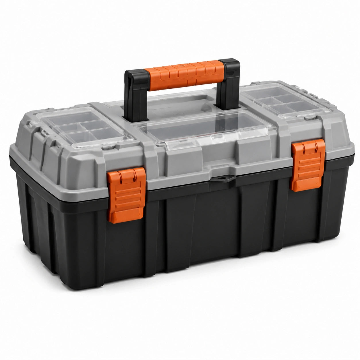 Werkzeugkiste Kunststoff Polypropylen Schwarz/Orange/Grau 55cm